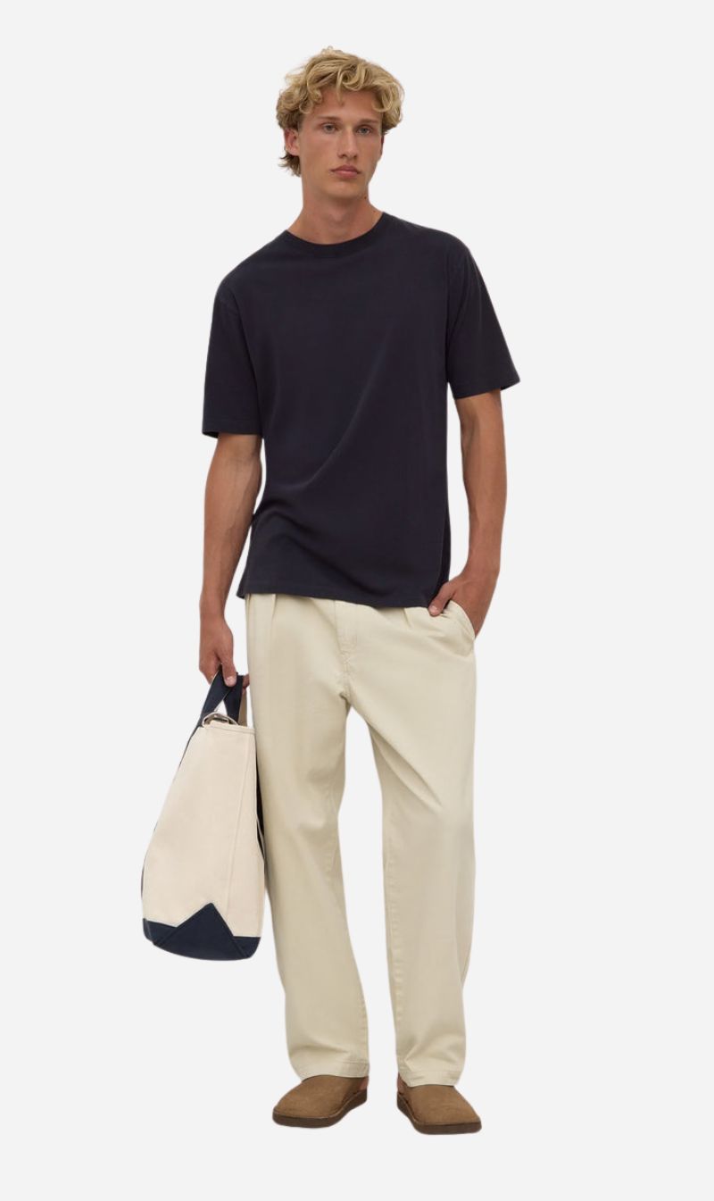 Assembly Label | Mens Knox Organic Oversized Tee - Washed Black