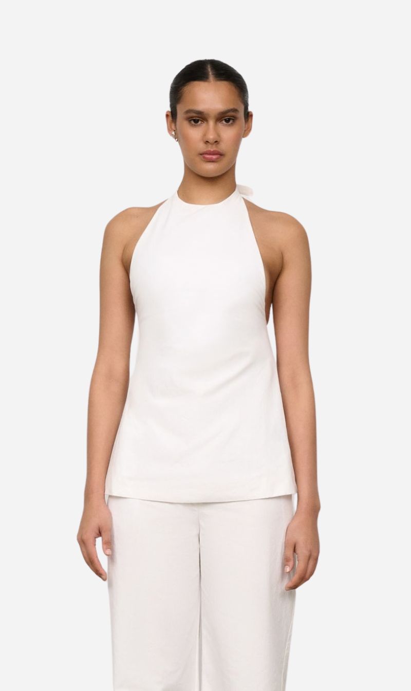 One of Others | August Halter Top - White