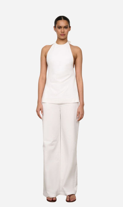 One of Others | Bea Belted Pant - White