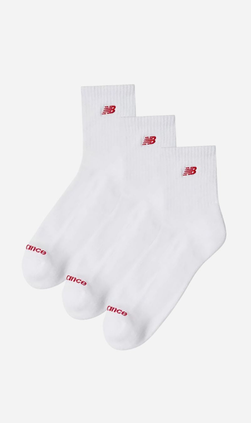 New Balance | Patch Logo Ankle 3 Pack Sock - White