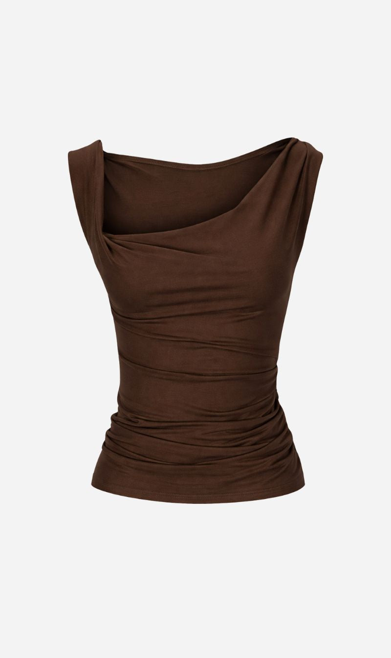 Dominique Healy | Nevermind Singlet - Espresso