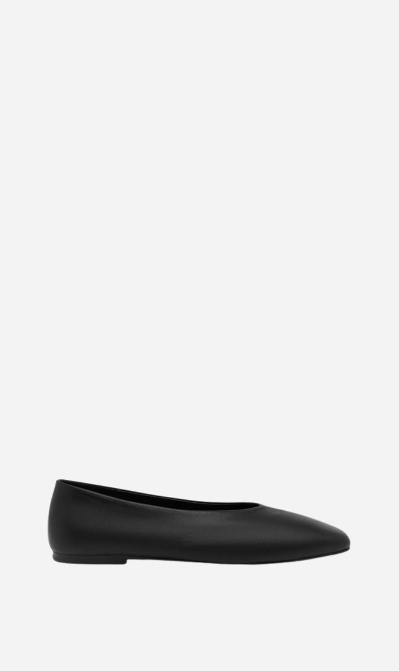 Assembly Label | Andrea Leather Ballet Flat - Black