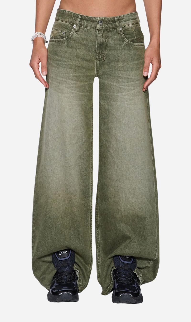 Ksubi | Dropout Low Rise Jean - Militant Green
