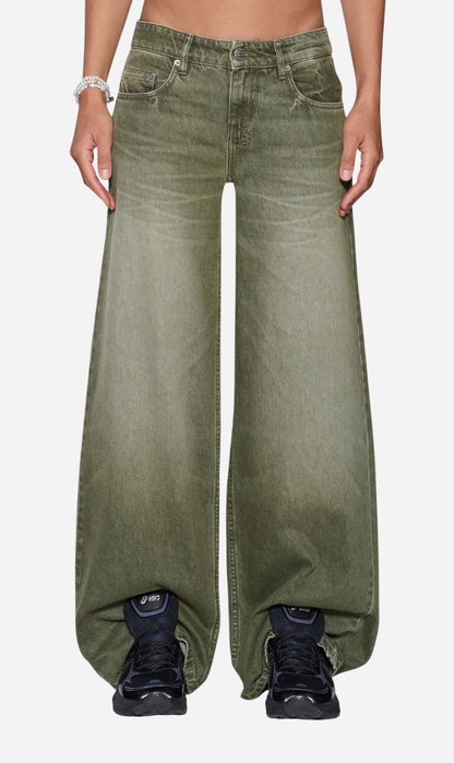 Ksubi | Dropout Low Rise Jean - Militant Green