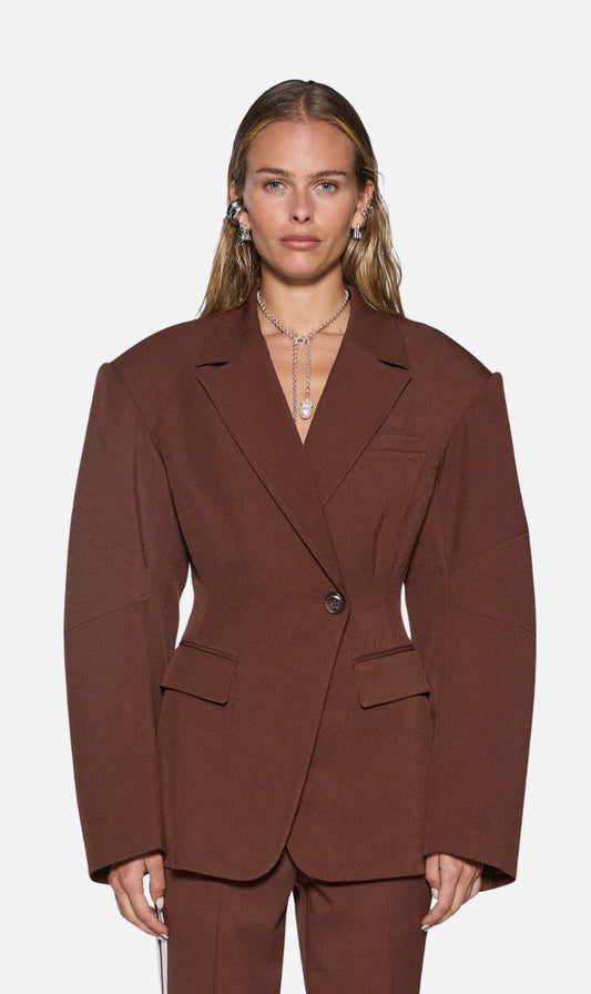 Ksubi | Dare Cinched Blazer - Chocolate