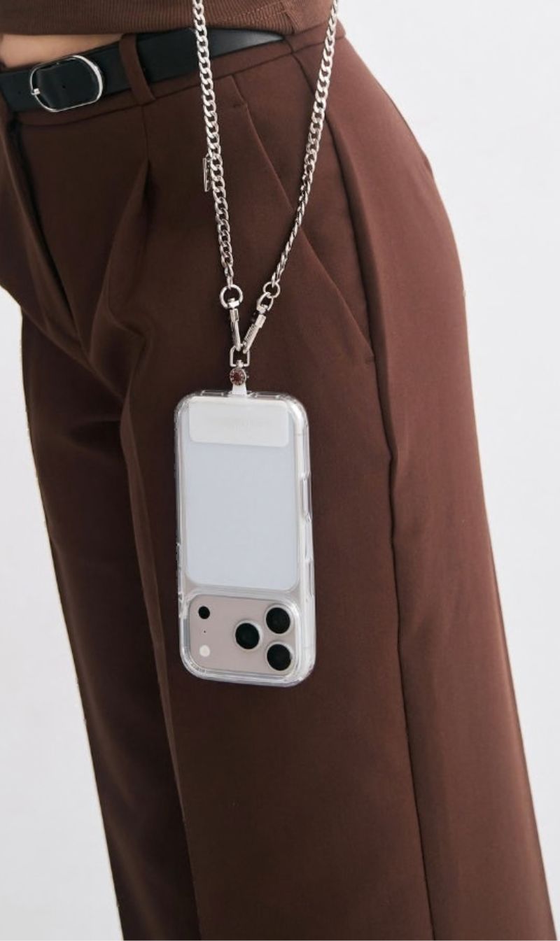 Louve | Universal Phone Strap Connector - White / Silver