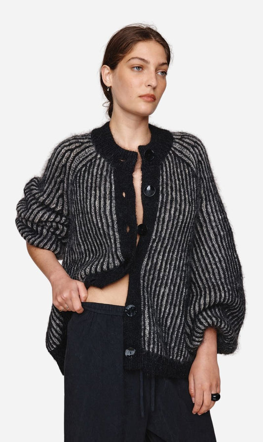 Marle | Jasper Cardigan - Black / Greige