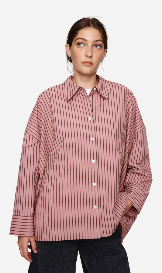 Marle | Edie Shirt - Rosewood Stripe
