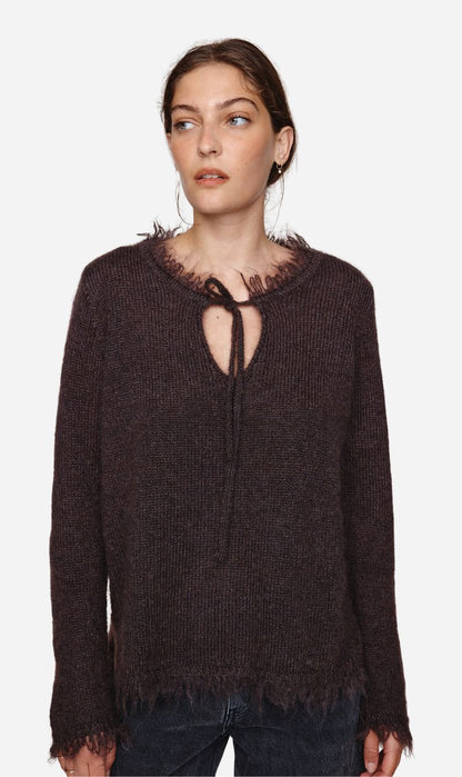 Marle | Frayed Gabrielle Jumper - Tapenade