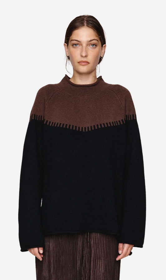 Marle | Rodin Jumper - Carob / Black