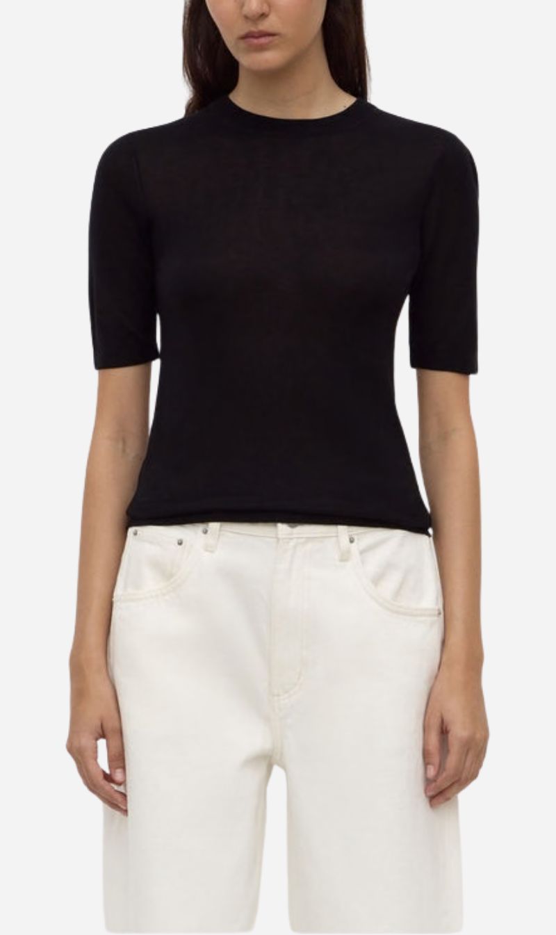 Assembly Label | Mina Silk Knit Tee - Black