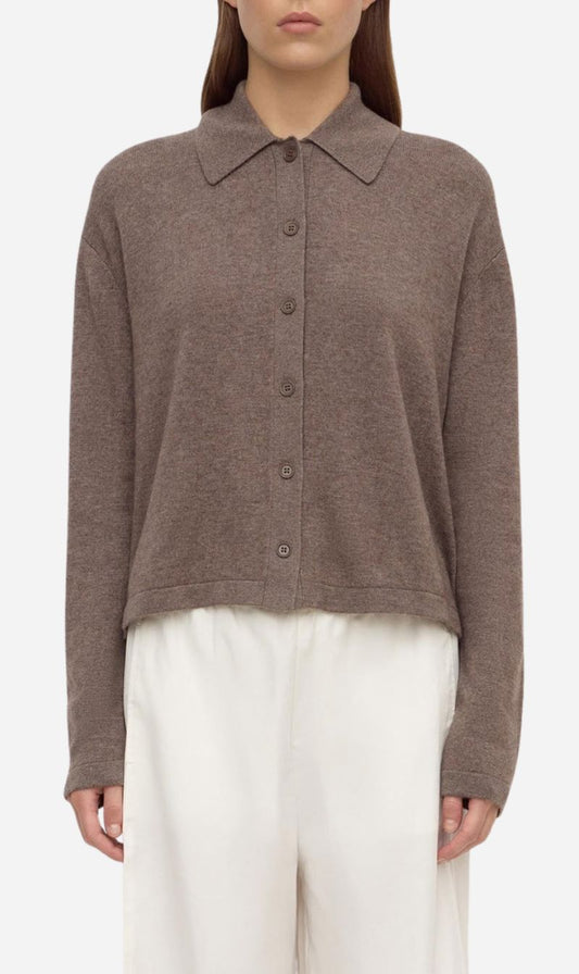 Assembly Label | Wool Cashmere Knit Cardi - Sable