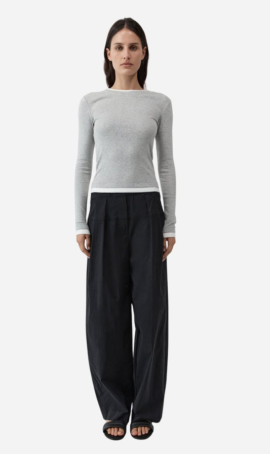 St Agni | Relaxed Pleat Pants - Black