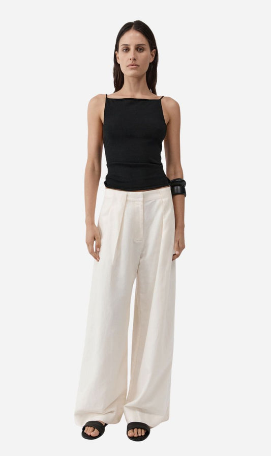 St Agni | Twist Back Knit Top - Black