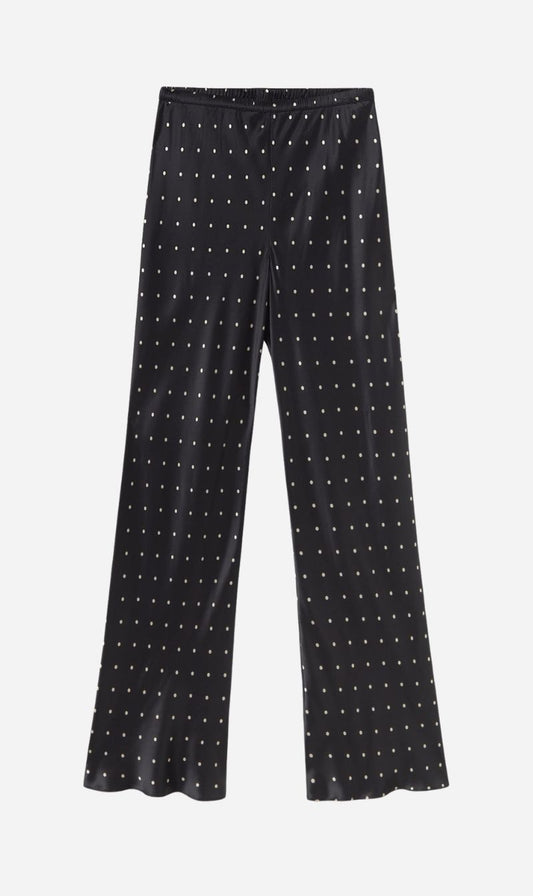 Silk Laundry | Bias Cut Pants - Small Polka Dot