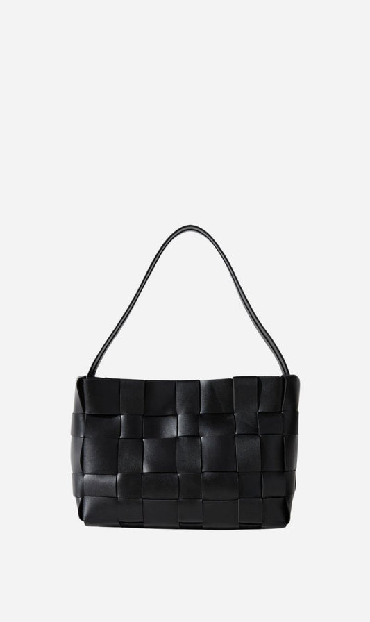 St Agni | New Woven Mini Tote - Black
