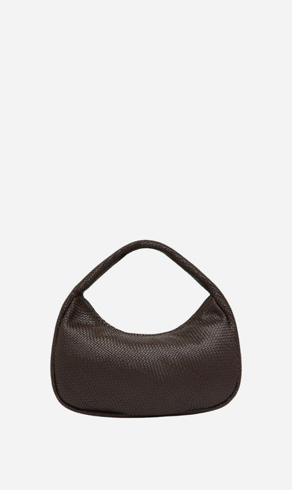 St Agni | Woven Large Bon Bon Bag - Coffee