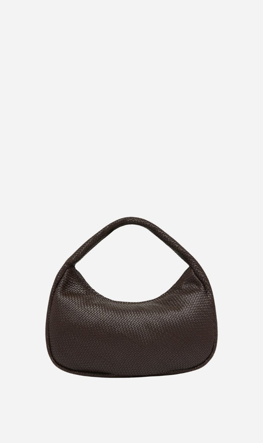 St Agni | Woven Large Bon Bon Bag - Coffee
