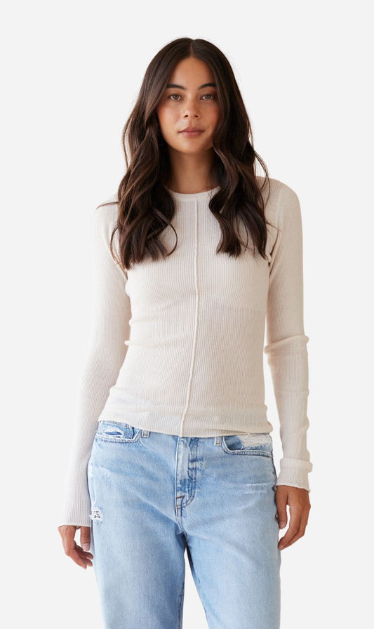 Dear Dylan | Merino Long Sleeve Knit - Sea Shell