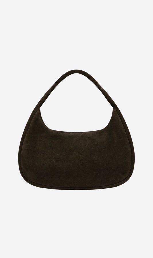 St Agni | Suede Large Bon Bon Bag - Coffee