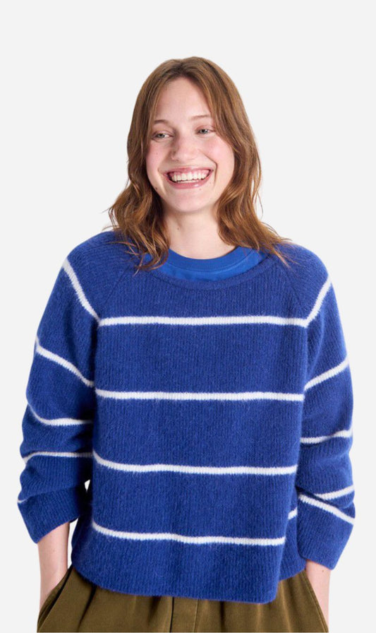 American Vintage | Vitow Pullover - Royal Blue / White Stripe