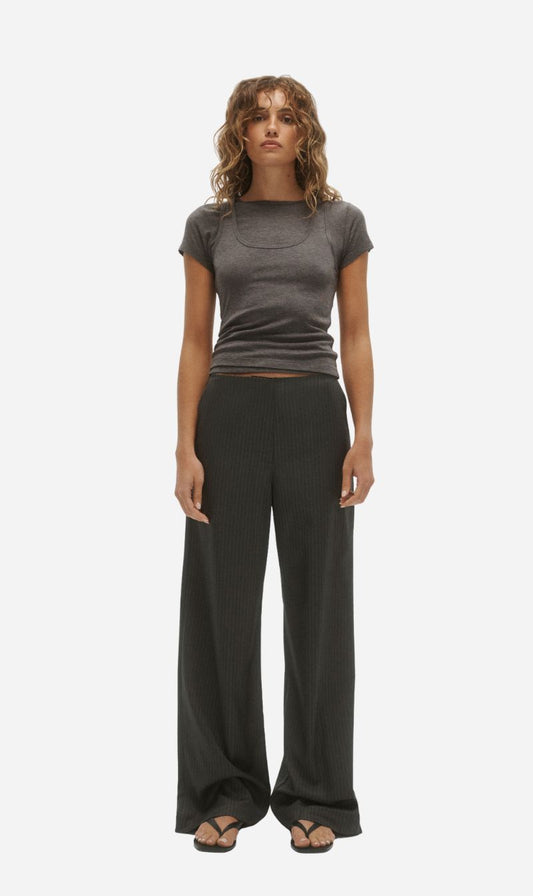 One Of Others | Margot Pant - Grey Pinstripe