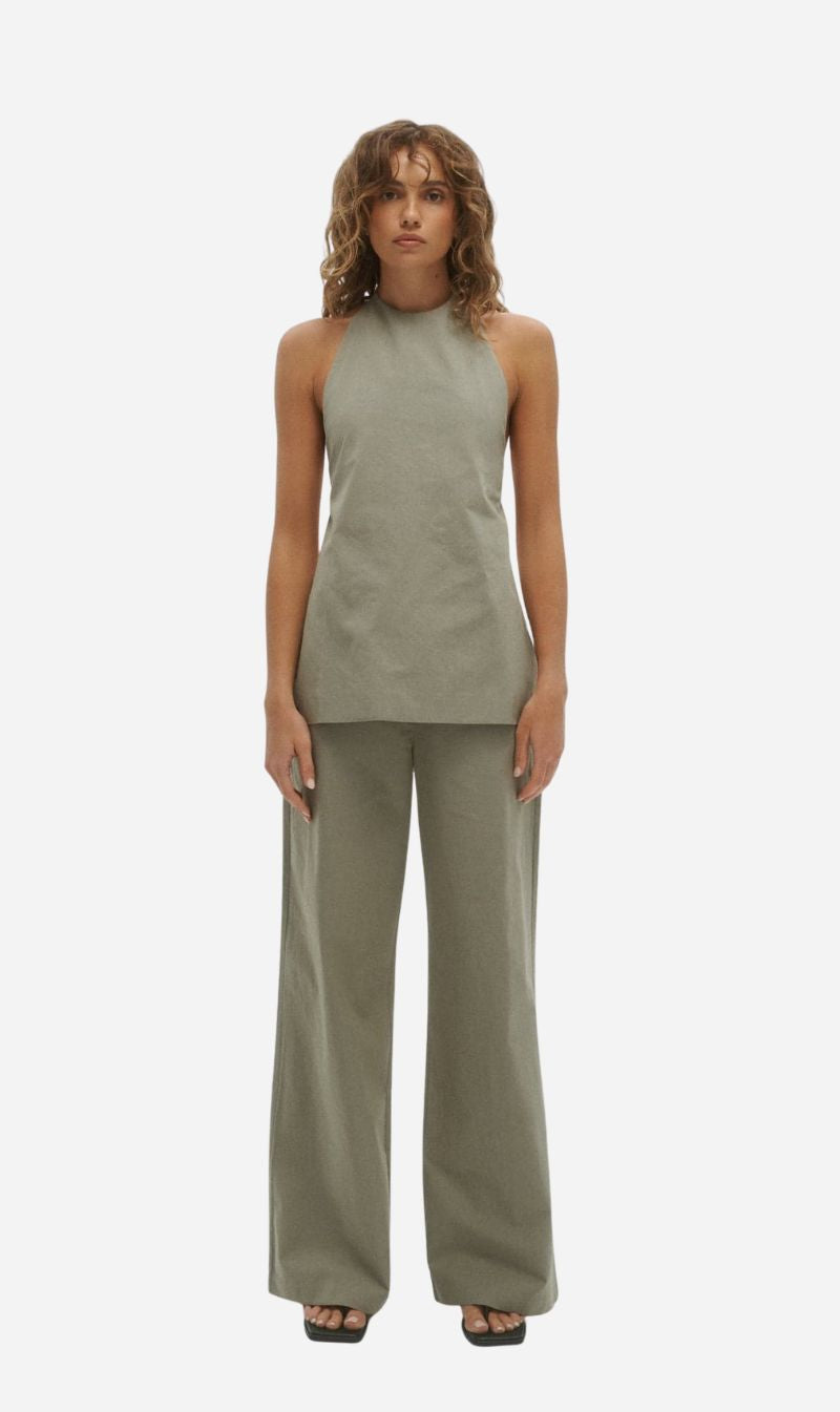 One Of Others | August Halter Top - Moss