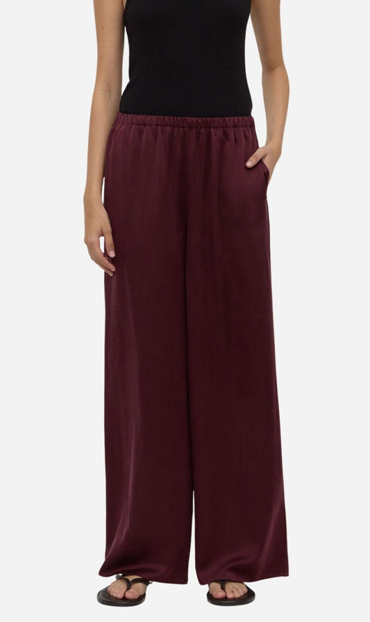 Assembly Label | Pippa Silk Pant - Merlot