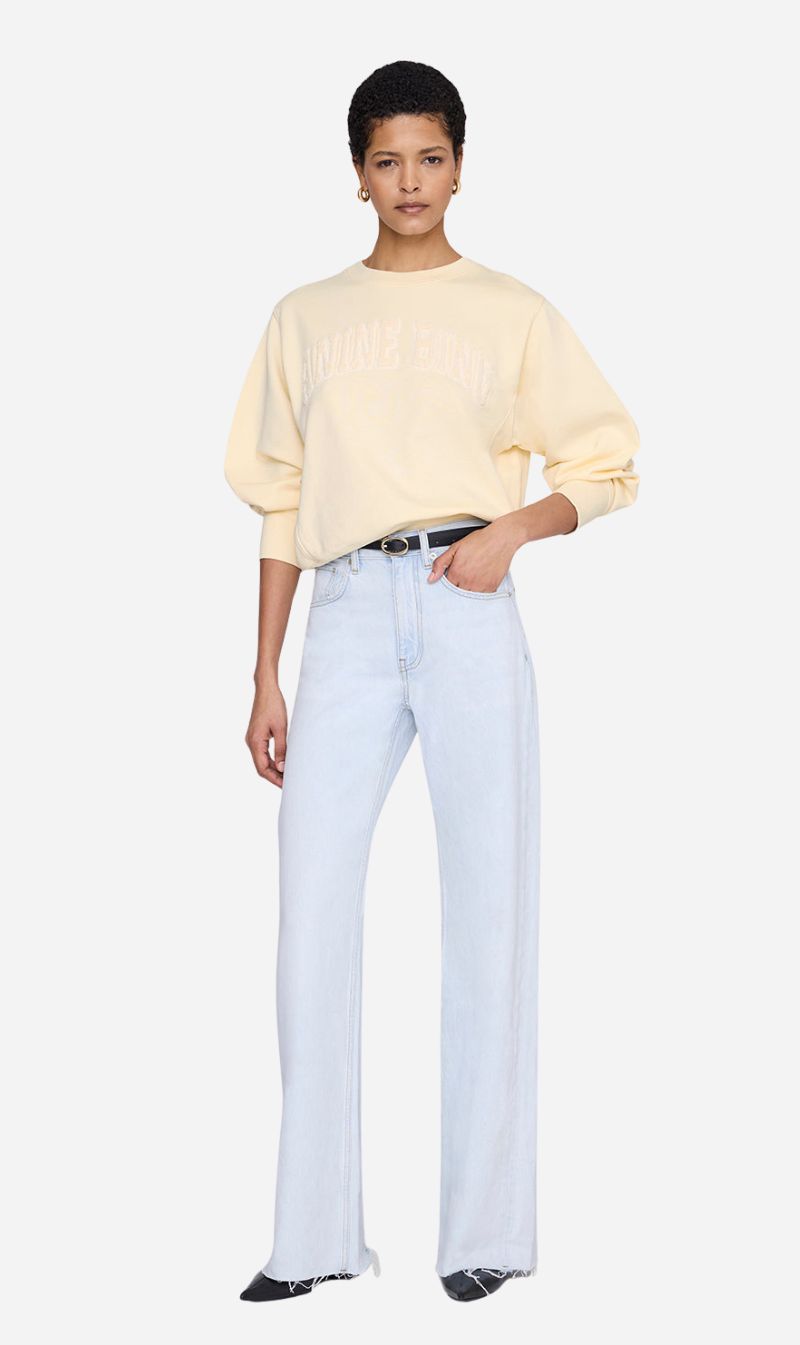 Anine Bing | Harry Shrunken Sweatshirt - Butter Yellow