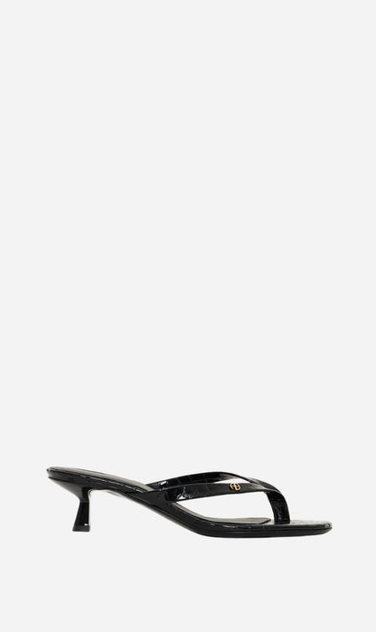 Anine Bing | Noelle Thong Heels - Embossed Black
