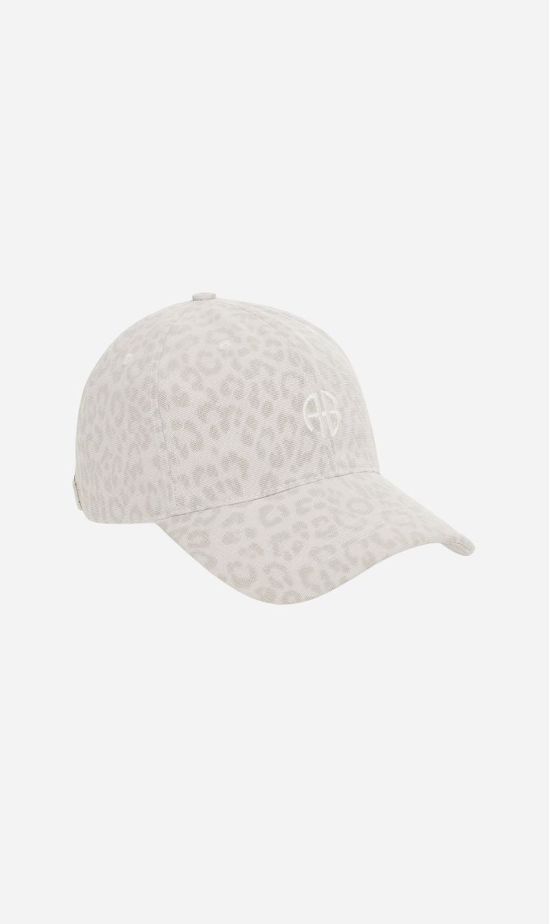 Anine Bing | Jeremy Baseball Cap AB - Washed White Leopard