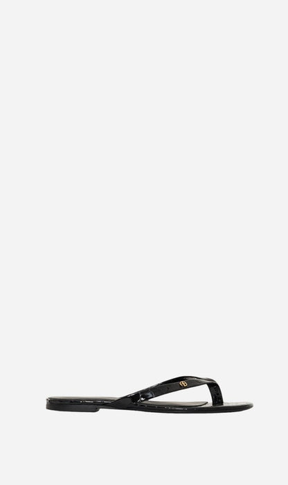 Anine Bing | Noelle Thong Sandals - Embossed Black