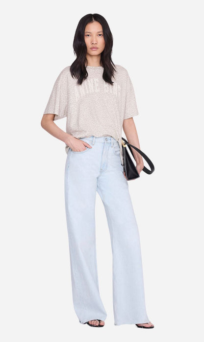Anine Bing | Cade Tee Anine Bing - Washed White Leopard