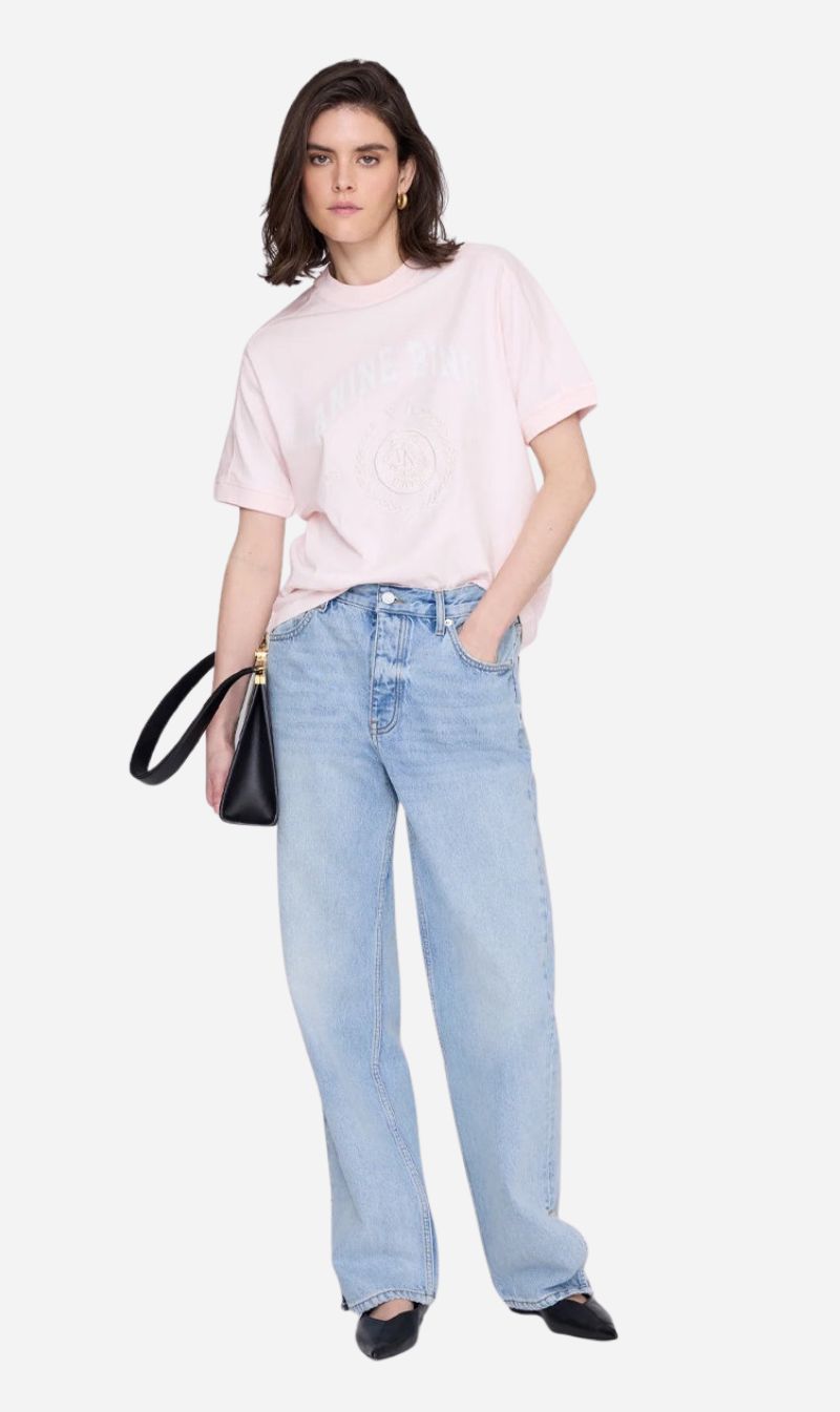 Anine Bing | Jaylin Tee Collegiate - Powder Pink