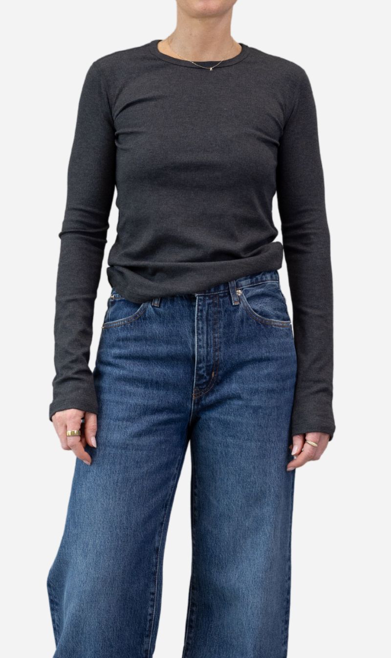 Camilla and Marc | Amara Long Sleeve Top - Charcoal