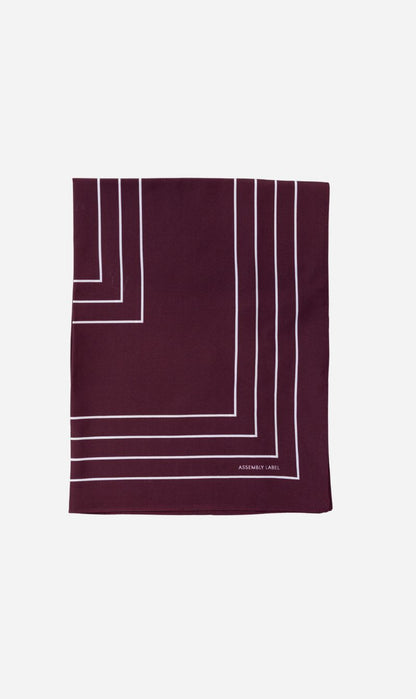 Assembly Label | Silk Square Scarf - Merlot