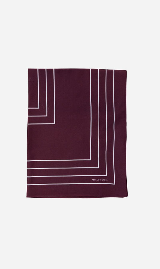 Assembly Label | Silk Square Scarf - Merlot
