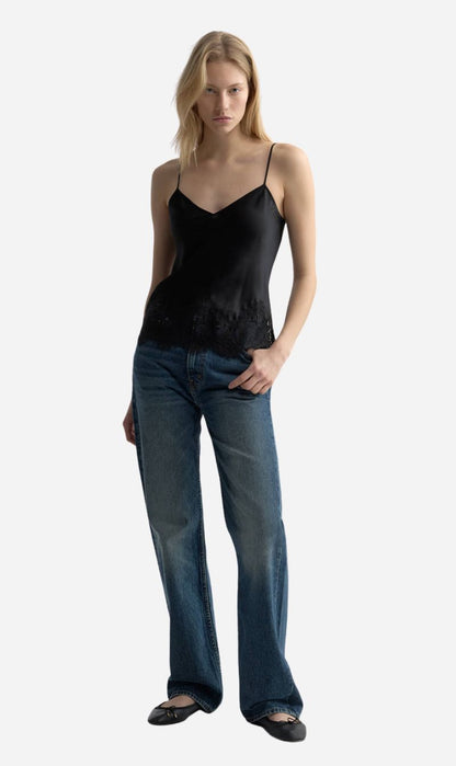 Nili Lotan | Nadine Lace Cami Top - Black