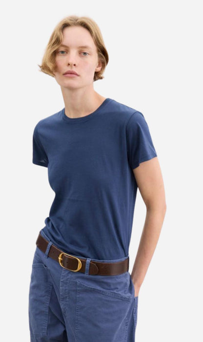 Nili Lotan | Lana Crewneck Tee - Collegiate Navy