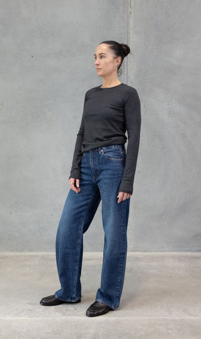 Camilla and Marc | Amara Long Sleeve Top - Charcoal