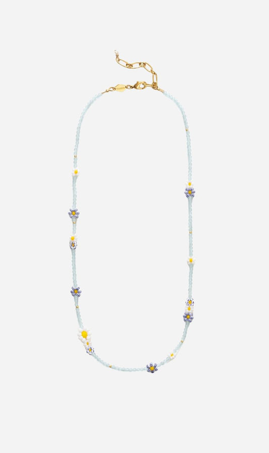 Anni Lu | Bluebell Bloom Necklace - Soft Blue