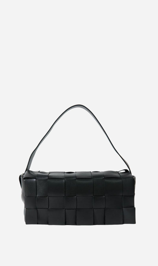 St Agni | Woven Envelope Slim Tote - Black