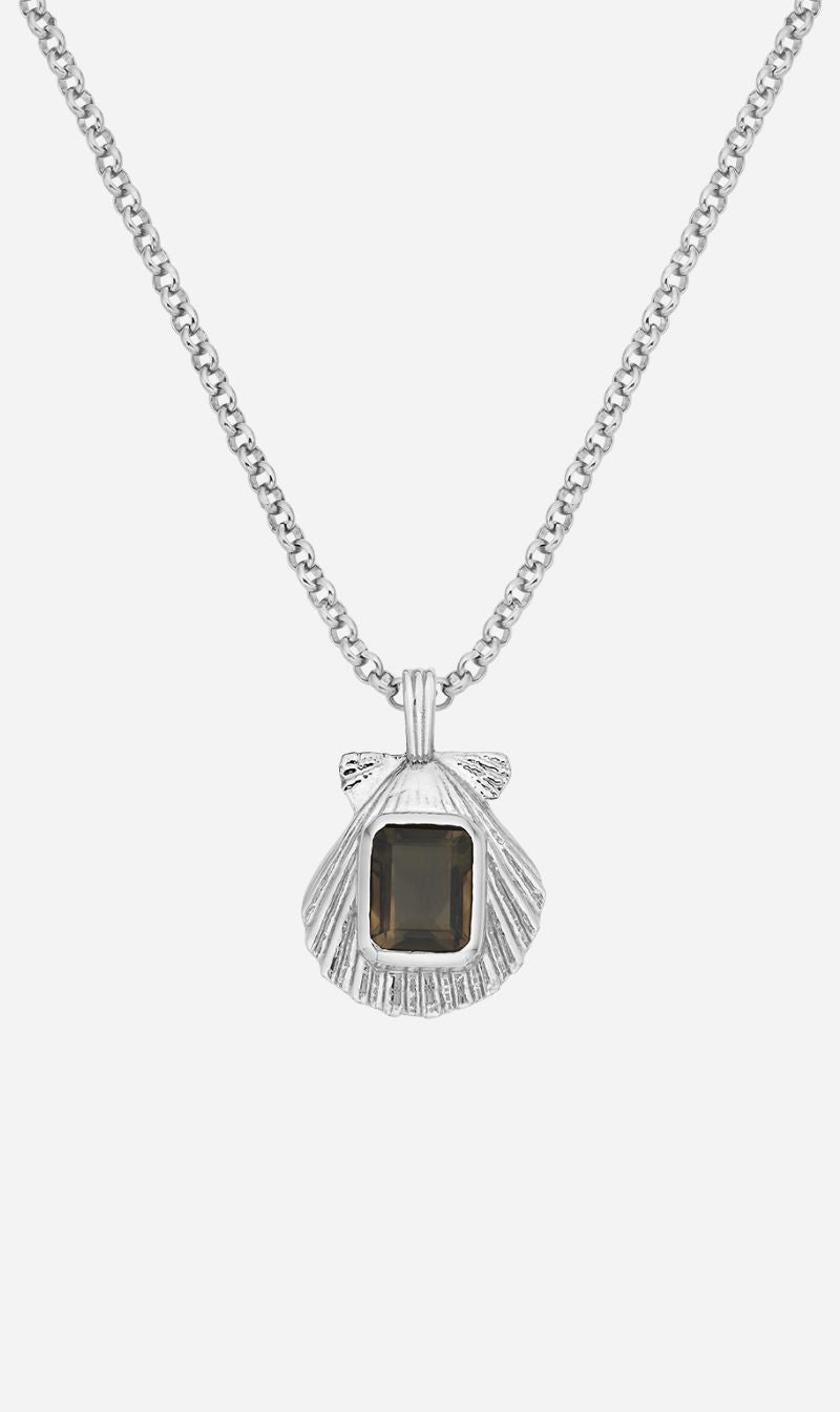 Zoe & Morgan | Alara Necklace - Silver Smokey Quartz