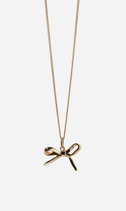 Meadowlark | Bow Charm Necklace - Gold Plated