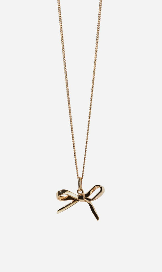 Meadowlark | Bow Charm Necklace - Gold Plated