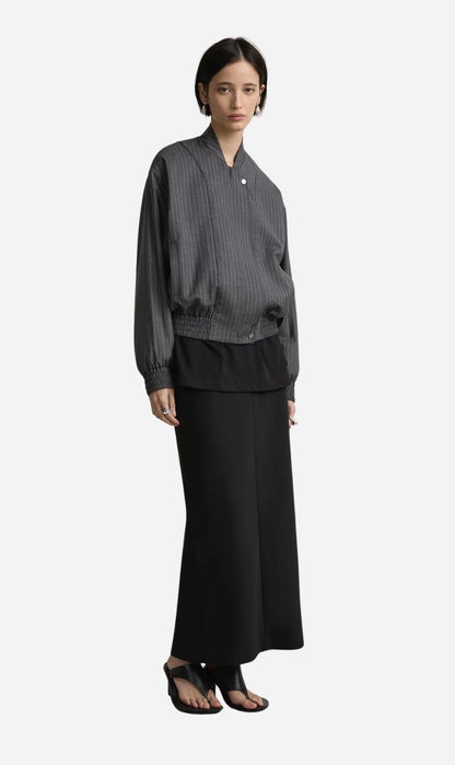 A. Emery | Giles Bomber Jacket - Charcoal Pinstripe
