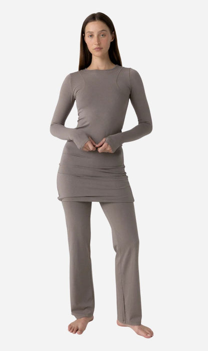 Pinky & Kamal | Motion Long Sleeve Top - Stone