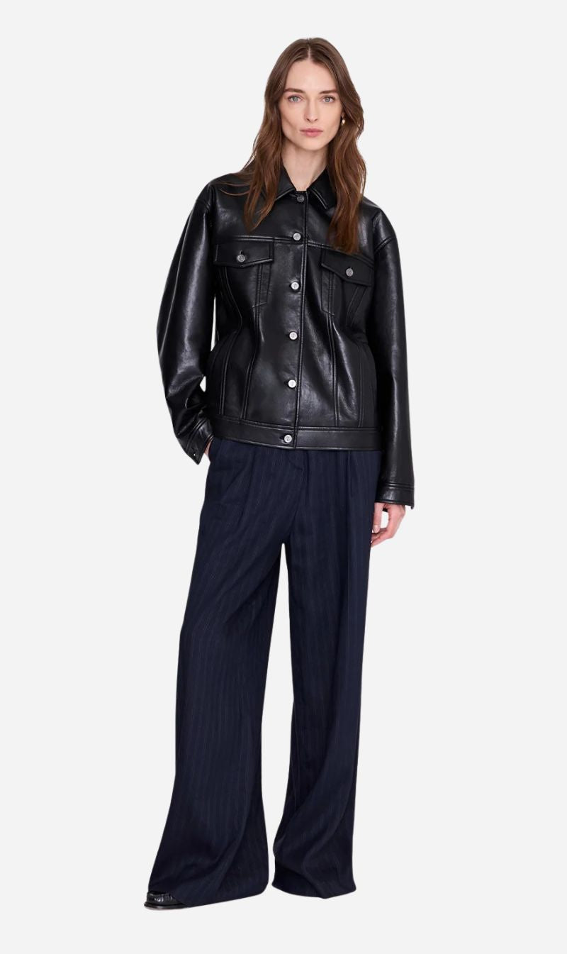 Anine Bing | Rory Jacket - Black Recycled Leather