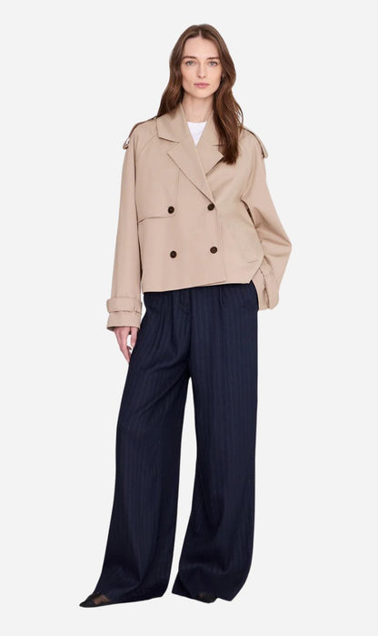 Anine Bing | Rickie Cropped Trench - Beige