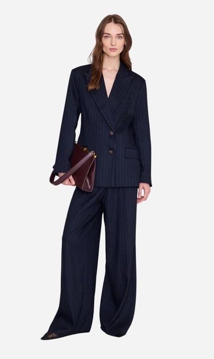 Anine Bing | Aretha Blazer - Navy Pinstripe